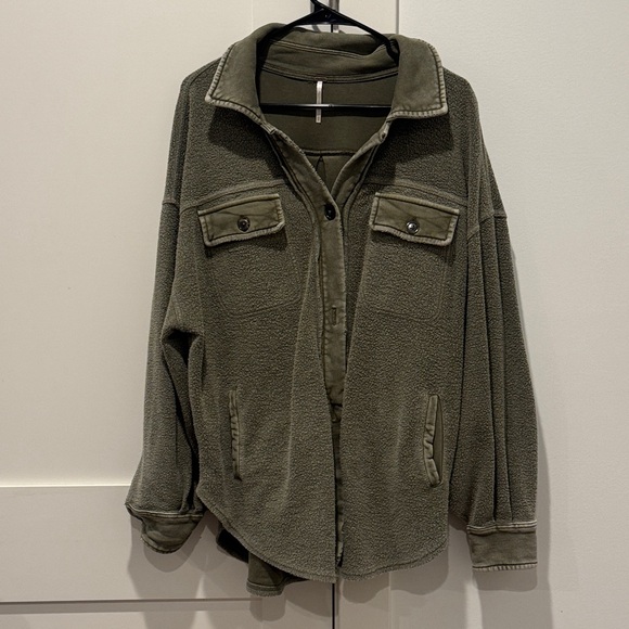 Free People Olive Utility Jacket - Picture 2 of 4